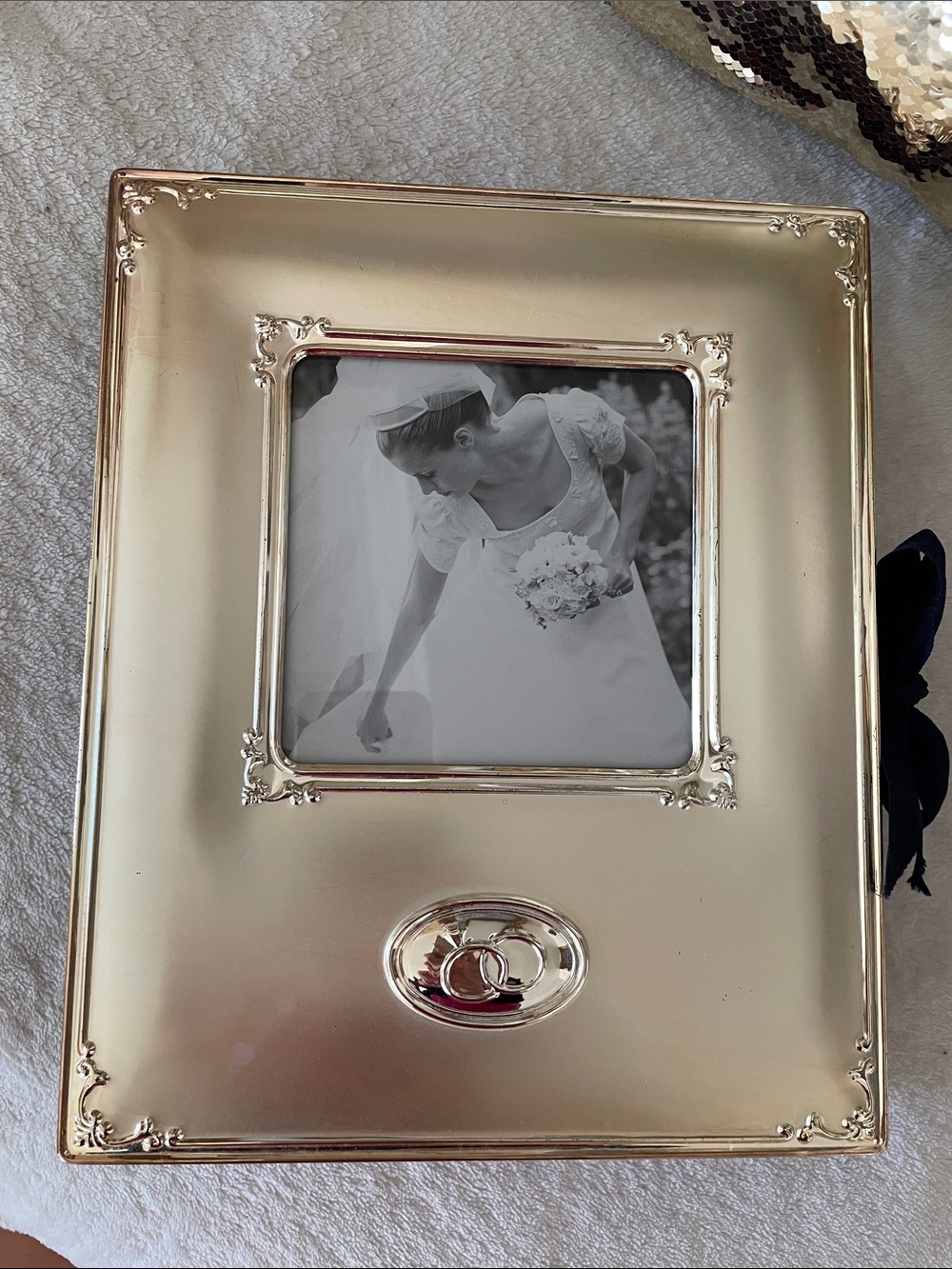 Royal Limited Silver Tone Cherry Wood Decorative Wedding Photo Album